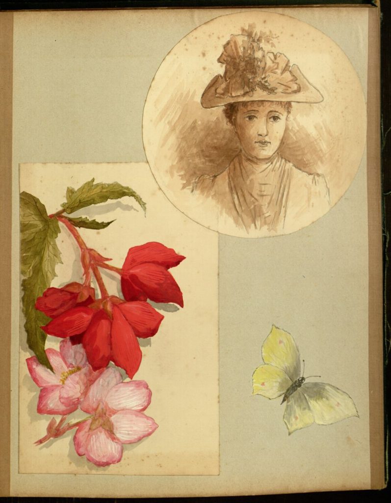 Scrapbook, Edith Good, 1880-1890