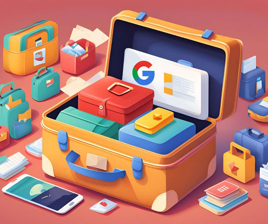 Google Takeout ilustracja AI Canva